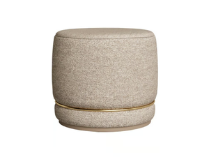 DRAPER - Round fabric pouf _ ANA ROQUE INTERIORS